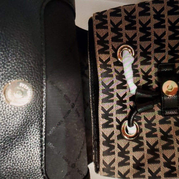 NWT Michael Kors Abby Signature Jacquard LG Cargo Backpack BG/BLK/BLK- FrimPrice - Picture 8 of 12